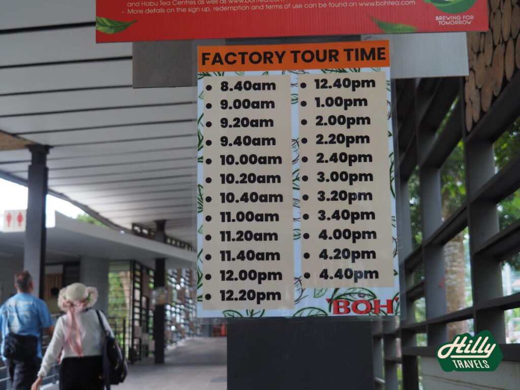Factory Tour Schedule At BOH Sungai Palas Tea Centre