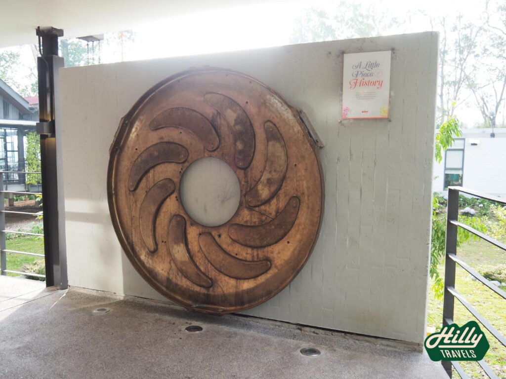 Old Crushing Wheel Displayed At BOH Sungai Palas Tea Centre