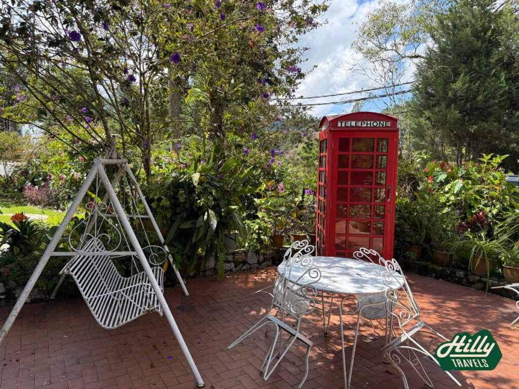Red Phone Booth At The Smokehouse, Cameron Highlands